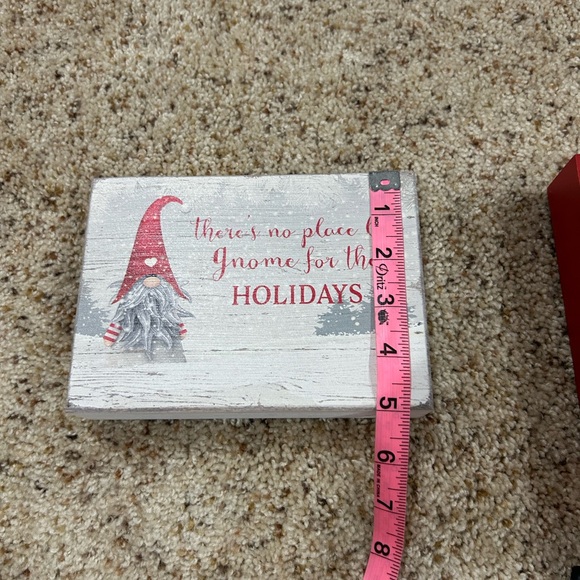 Lot of 3 Wooden Plaque Holiday Gnome Decorations GUC - Picture 9 of 9